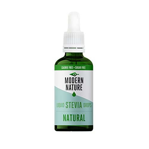 Modern Nature Standard Stevia Drops - Aroma Geschmackstropfen Flavdrops - Flüssige Stevia Tropfen Süßstoff – Flavour Drops - Kalorienfrei, Zuckerfrei Kaffee-Sirup Alternative – Keto Süßungsmittel 50ml