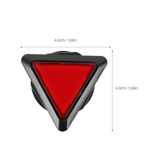 Pulsador triangular arcade de plástico rojo de alta densidad con luz LED integrada 2