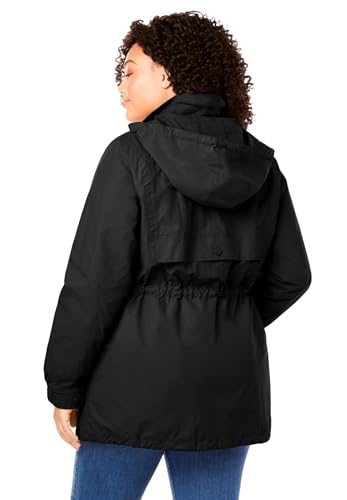 Woman Within Plus Size Fleece-Lined Taslon Anorak2