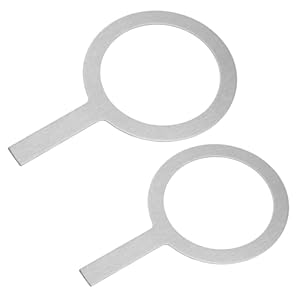 UTHCLO 2 Pcs Milk Tea Baking Rings Coffee Cup Gadget Round Cup Cover Trendy Rings Silver Stainless Steel