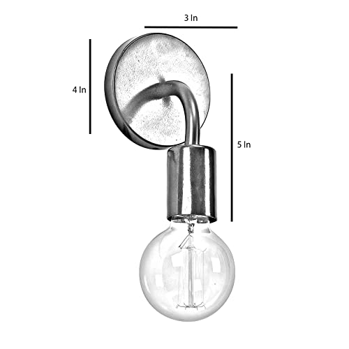 Image of Antique Vintage Industrial Loft, E27 Holder, Decorative, Urban Retro Style Powder Coated Edison Wall Lamp (Black)