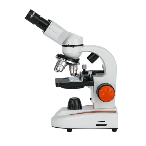 Microscopio biológico binocular 40-2000X con iluminación LED para experimentos de estudiantes (40X-800X)