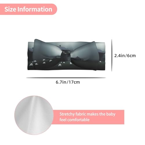 Haunted Mansion Picture Baby Bow Headband Stretchy and Soft for Newborns, Infants, Toddlers, and Kids Girls3