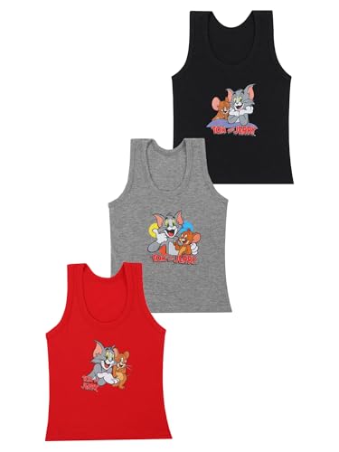 Image of Boy's Kids Regular Fit Vest | 100% Cotton| Skin Friendly | Lightweight | Sleeveless Designs | Cartoon Character | Pack of 3 Print (Color & Print May Vary)