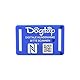 Dogtap Light Big, digitale Hundemarke für mittlere bis große Hunde, mit NFC-Chip und QR Code für Kontaktdaten und Steckbrief, aus Silikon, wasserfest, flexibel, 67 x 40 mm