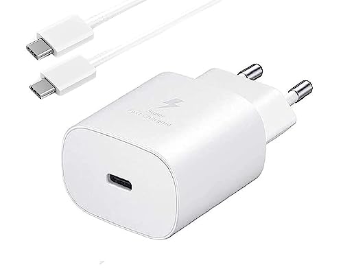 Image of Original 25W Type C Superfast Charging Charger /Adapter with C to C Cable Compatible with S,amsung S23 /S22 Ultra /S21 /21 fe /M14 5G /M54 /M53 5g /M33 /M23 /a34 /A54 5g /a13 /f14 /f23 /f62