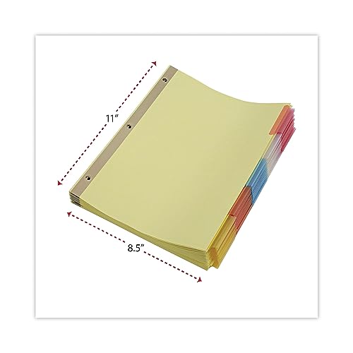 Universal 20860 índices de inserção estendida, cores sortidas, 5 abas, carta, polimento (caixa com 2