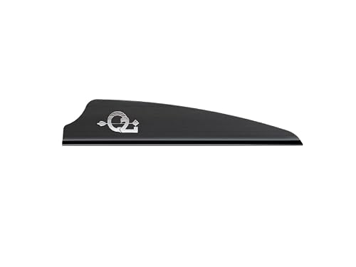 Q2i Fusion X-II Target Archery Vanes - Ultra-Lightweight with Tri-Fusion Vane Adhesion Technology for Archery Arrows Premium Arrow Fletching & Accessories for Archers - 2.5\" 100pk Black