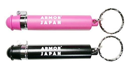 世界ナンバーワンの催涙スプレー! PEPPER SPRAY KEYRING MINI MODEL キーリングミニモデル (ピンク+ブラック, 2本)