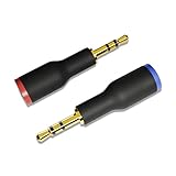 cooyin 2.5mm HD800 変換 変換コネクタ イヤホンジャック 変換 両端2.5mm（オス）- HD800（メス） HE4XX・HE-350・HE1000に適合 音質劣化なし簡潔 精緻 線材テスト作業用 ミニタイプ 2個セット ブラック