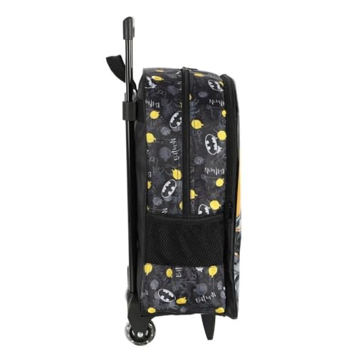Kit Mochila Rodinhas Lancheira Luxcel Batman Preto