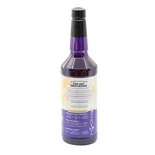 Top Hat Butterfly Truth Serum - Butterfly Pea Floral Extract - Blue Flower Tea Tincture - Blue Bitters - Unsweetened - Non-Alcoholic - Make Drinks Blue and Indigo Purple - 32oz Bottle