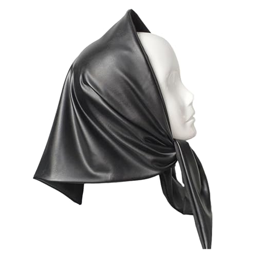 Womens Winter Scarf Warm Scarf Half Shawls Triangle Scarves Faux Leather Head Wrap Bandana Head3