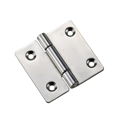 Charnière asymétrique inox pour trappe industrielle et fixation 4 trous 40x42mm