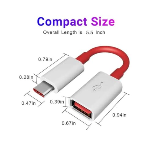 Image of KUZOOM USB to USB C Adapter - USB C Male to A Female OTG Charger Converter for OnePlus, Samsung, iPad, and More