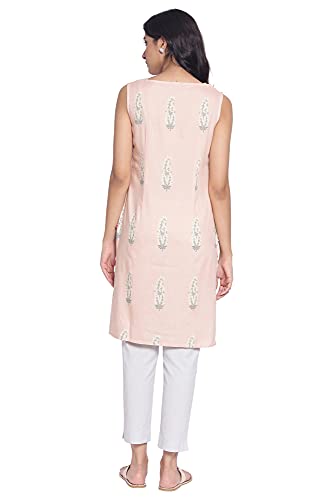 Image of W for Woman Women's Viscose Straight Fit Printed Straight Kurta