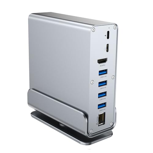 Station d'accueil type C multiport RJ45 lecteur cartes HDTV USB
