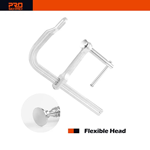 Prostormer Bar Clamps, 6-Inch Sliding Head Steel Bar Clamp With Multifunctional Rotating Pad, Quick Adjustment - Ideal For Woodworking And Metalworking Projects, Pack Of 2 #TOP3