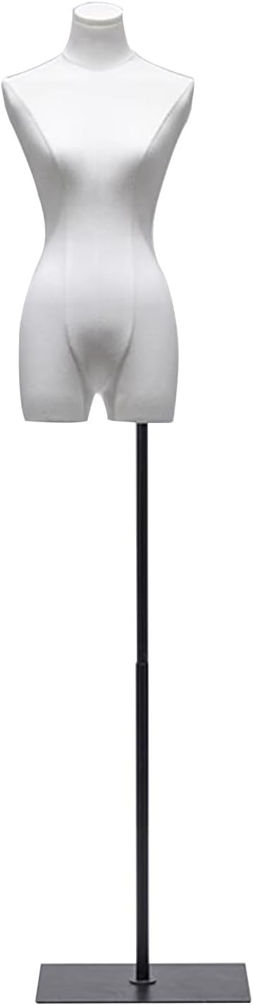 CONGRUI Adjustable Height 61 77 Female Mannequin Fashion Display Manikin Detachable Metal Base Torso(Black)