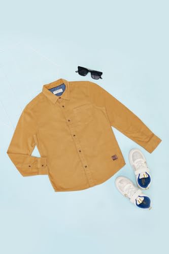 Image of Pantaloons Junior Boy's Solid Regular Fit Shirt