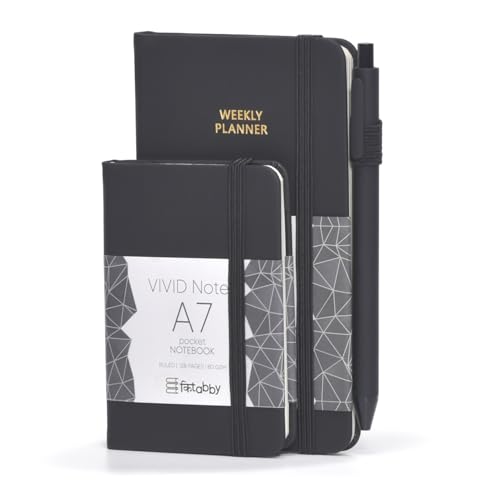 Image of Kitabby VIVID A6 Weekly Planner & A7 Notebook Combo - Black