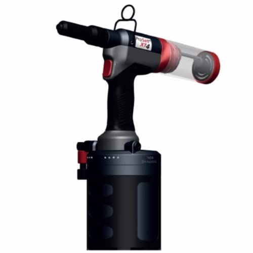 POP ProSet 76004-00003 XT4 Hydro-Pneumatic Blind Rivet Tool W/Mandrel Collection System and 1 Ft. Airline Pigtail Hose;