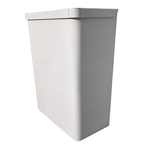 Image of S.A.C. Sanitary Napkin Receptacle, Surface Mount, Steel, Measures: 7 inch w x 9 3 /4 inch H x 4 inch D (White)