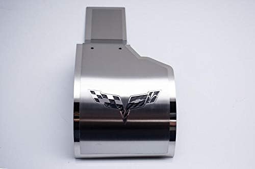 2005-2013 C6 Corvette Alternator Cover Carbon Fiber Crossed Flags Emblem