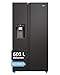 Haier Side-by-Side Kühl Gefrierkombination HSW79F18DIPT I Side by Side Kühlschrank mit Eiswürfelspender, Total No Frost, Wi-Fi & App I 177,5 x 90,5 x 72,6 cm I 601 L Nutzinhalt & Festwasseranschluss