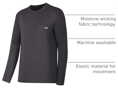 Image of BASSDASH Men's UPF 50+ Performance Long Sleeve T-Shirt UV Sun Protection Fishing Hiking Sports Shirts