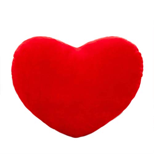 Mokoggiri Heart Pillow Valentine's Day Decorations Soft Heart Throw Pillows Stuffed Heart Plush Pillows Sofa Home Decor (Red, 15 inch)