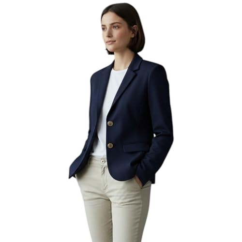 Blazer d'école bleu marine pour fille coupe ajustée classique