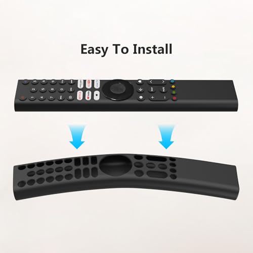 Image of Silicone Remote Cover for Xiaomi Mi TV 2025 Model Remote, Black, Diamond Textured, Precision Button Holes (Black, XIAOMI TV 2025)