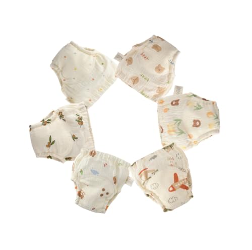 Image of Baby Training Underpants,Soft Cotton Absorbent Potty Training Underwear For Baby Boys And Girls 6 Pack