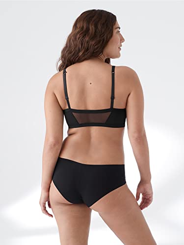 True & Co Womens True Body Lift Triangle Adjustable Strap Bra, Black Mesh, L 36C-D 38A-B Us #TOP1