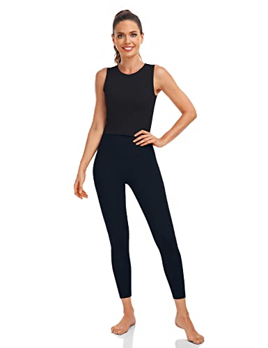 Heynuts Wherever Crop Top For Women Workout Wirefree Padded Sports Bras High Neck Longline Tank Bras Black M #TOP3