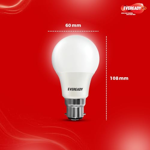 Eveready Base B22 9-Watt LED Bulb (Pack of 10, Cool Day White Light)