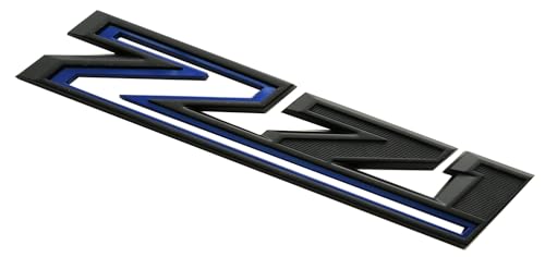 Image of 2 Pack 2019-2025 Z71 Emblem Decals Side Badges Compatible with Silverado Z71 Parts 84632695 (Black Blue)