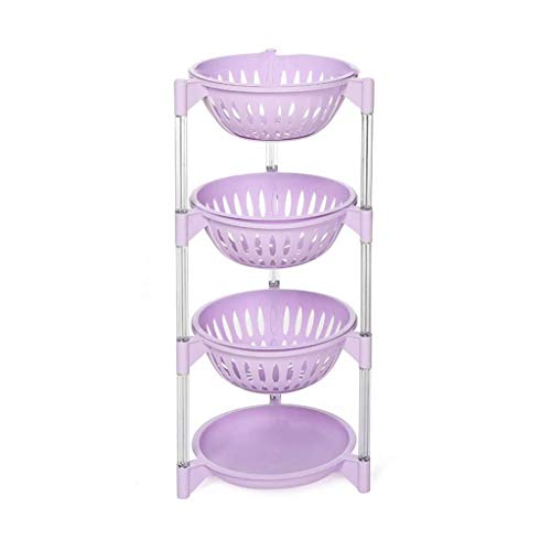 Fruit and vegetable basket Fruit Vegetable Storage Rack Kitchen Storage Floor Multi-layer Plastic Household Fruit And Vegetable Storage Dish Fruit Storage Basket Shelf Multifunctional storage basket