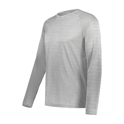 Holloway All-Pro Long Sleeve Tee, Athletic Grey Heather, M