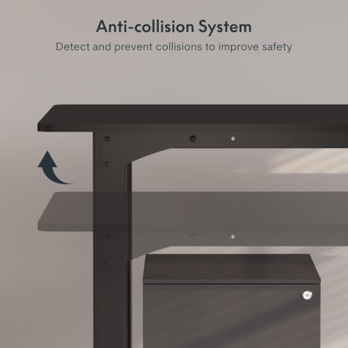 Image of SANODESK 4-Leg 78''x32'' Large Electric Height Adjustable Standing Desk | Computer Stand Up Desk with Memory Presets for Home Office, Computer Workstation, Black