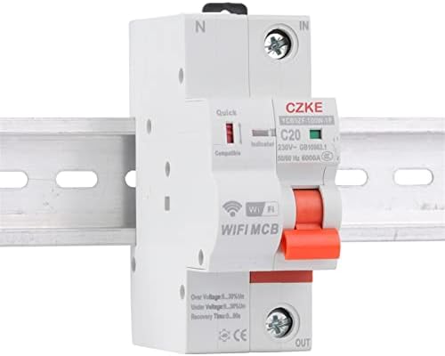 GUMMMY YCB9ZF-100W 1P WiFi Smart Circuit Breaker Short Circuit Protection Timed Smart Reclosing Switch Remote Control (Color : 1P, Size : 32A)