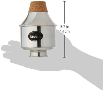 Trumpet Harmon-Style Wah-Wah Mute, Aluminum, Removable Stem | Mutec | Removable stem for two playing modes: classic Harmon-style wah-wah buzz or hand-over-end wah effect with stem in place.