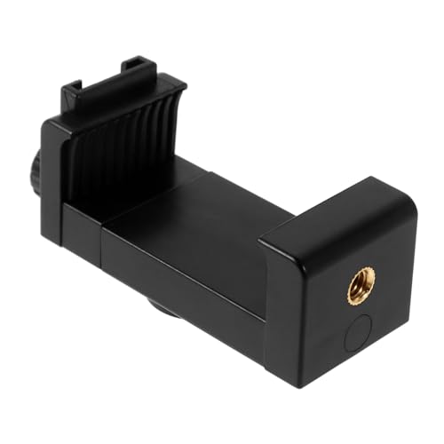 Kisangel ホットシュー対応スマホホルダー 三脚取付け可能 多機種対応アクセサリー 安定固定で動画撮影や自撮りに スマートフォン用クリッ