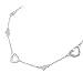 925 Sterling Silver Love Hearts Link Chain Necklace