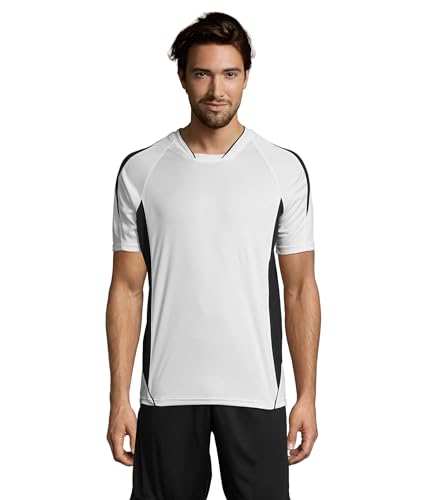 Maillot de sport bicolore Sol'S Maracana 2 SSL à manches raglan pour homme