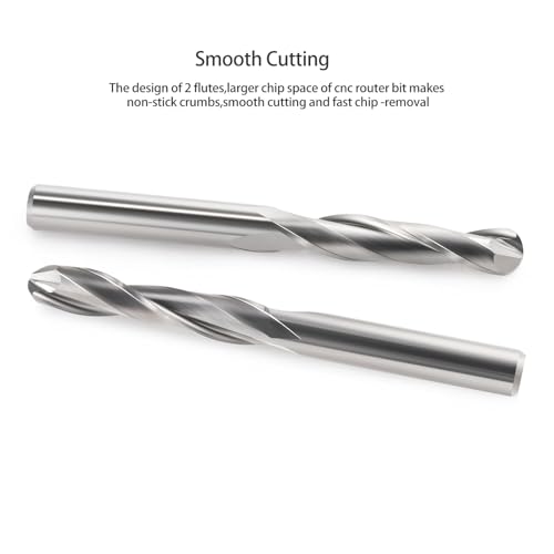 Image of Ball Nose End Mill CNC Router Bits, 1 /8 inch Shank 1 /16 Cutting Dia for CNC Machine Milling Toos Router Bits Spiral Milling Cutter Engraving Carving Tool for MDF Acrylic Wood PVC (5)