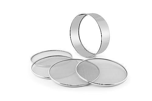 Image of OM PARAS Folding Chalni || Stainless Steel Wire Mesh || 4 in 1 Interchange Sieves || Chalni || Charna || Havala || Floor Strainer (Pack of 4 Jali) (10)
