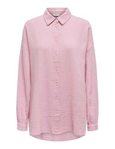 ONLY Damen ONLTHYRA Oversized Shirt NOOS WVN 15267998 ,Begonia Pink ,L – Ansicht 1
