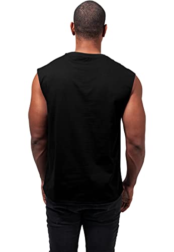 URBAN CLASSICS Camiseta Tirantes Hombre en Algodón, Camiseta sin Mangas Verano, Camiseta Interior, Tank Top; Color: negro, Talla: L
